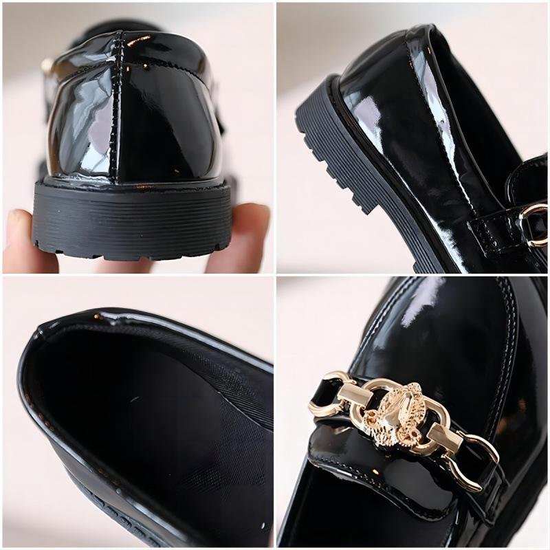 Boys' Fashionable Soft-Soled Leather Shoes - 2024 Spring/Autumn British Style