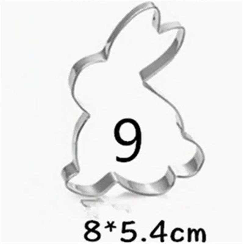 New Easter Cookie Cutter Set Bunny,Egg,Flower,Rabbit Face,Chick,Carrot,Butterfly-Stainless Steel Fondant Cutter Mold Baking Tool