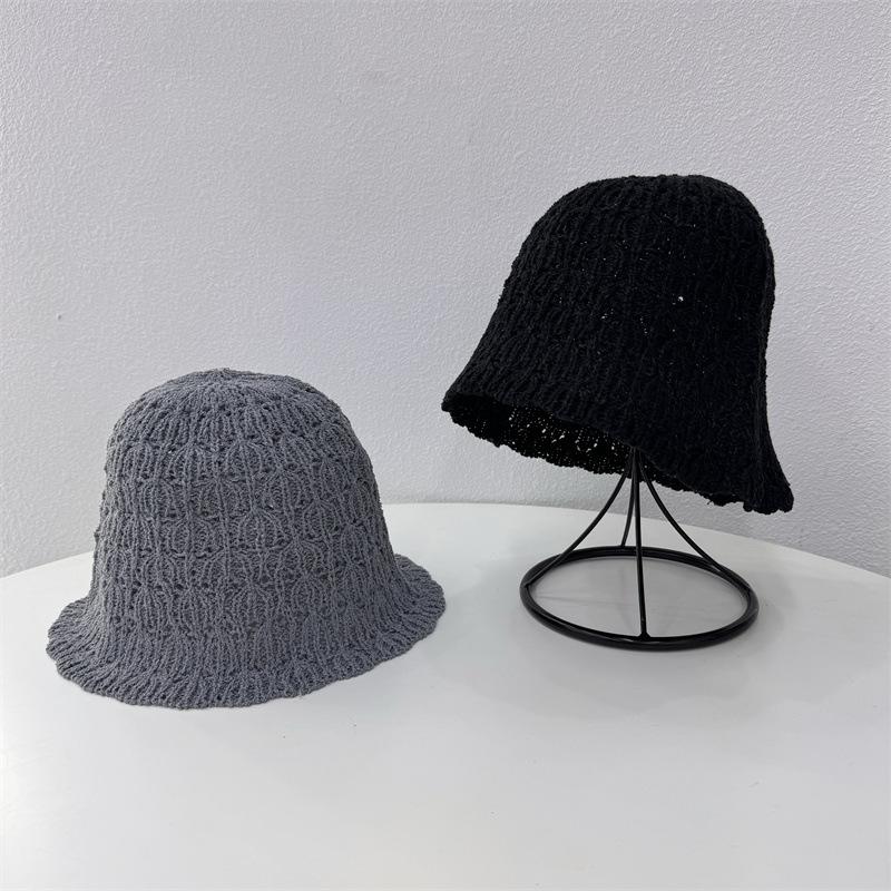 Hat Versatile Style Sweet Knitted Hollow Womens Ventilate Hatscaps Fishermans