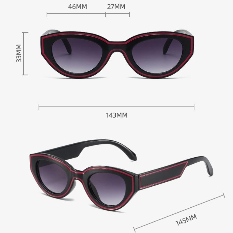 Unique Black White Patchwork Cat Eye Sunglasses for Women Men New Small Round Gradient Sun Glasses Ladies Y2K Shades Eyeglasses