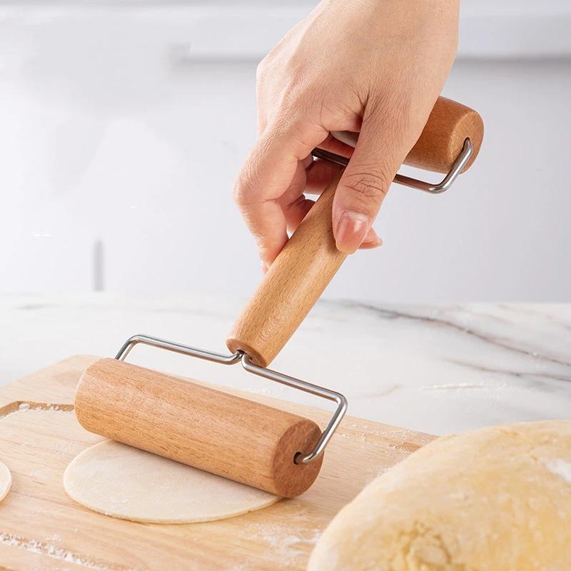 Double Dough Roller Pottery  Polymer Clay Rolling Pin Wooden Roller For Diamond Rhinestone Embroidery Art Hobby Supplies