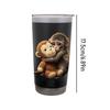 Double Wall Insulated Tumbler Cartoon Monkey Water Bottle 600ml Stainless Steel Travel Mug Portable Thermal Drink Container for Home