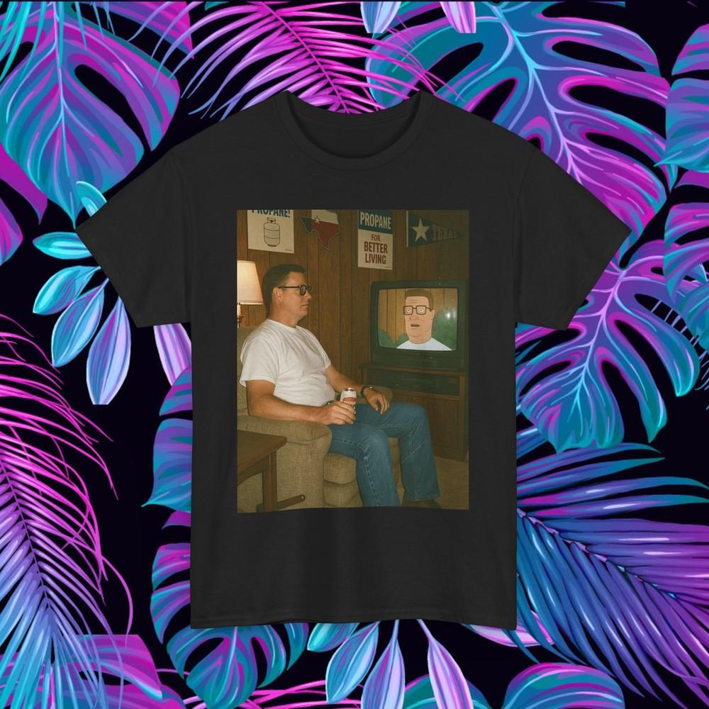 

Забавная футболка с Хэнком Хиллом, смотрящим на Хэнка Хилла, взрослая футболка с графическим принтом, мультяшная 4XL