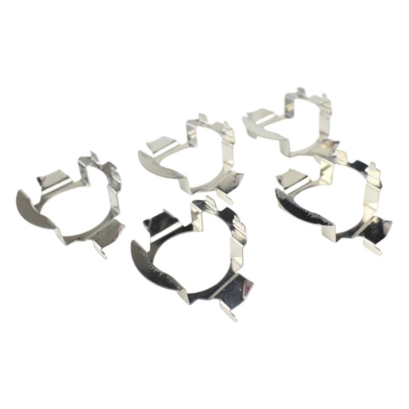 Automotive H7 Headlight Holder Clips Metal Construction For LED Bulb Stability During Vehicle Motion