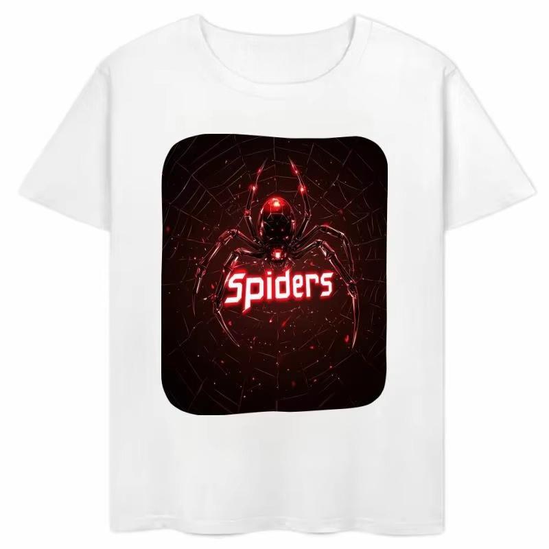 SpiderUnisex printed Tshirt 2026 summer new style loosefitting casual trendy shortsleeved top