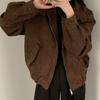 Retro Suede Jacket Women's Autumn and Winter Small High-end Short Jacket Top Trend