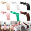 Table Runner Smooth Long Rectangle Fabric Machine Washable Solid Color Party Table Runner