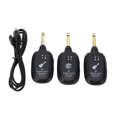 Wireless Guitar System 2.4GHz 6.35mm Plug Wireless Guitar Transmitter Receiver for Bass