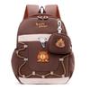 Capybara Childrens Cartoon Style Nylon Backpack With Lightweight Design For School Use