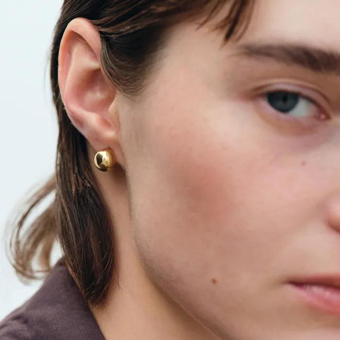 Dome Earring - Gold (glossy, matt)