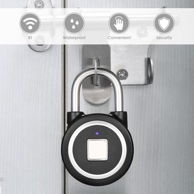 BT Fingerprint Smart Keyless Lock Waterproof APP / Fingerprint Unlock Anti-Theft Padlock Door