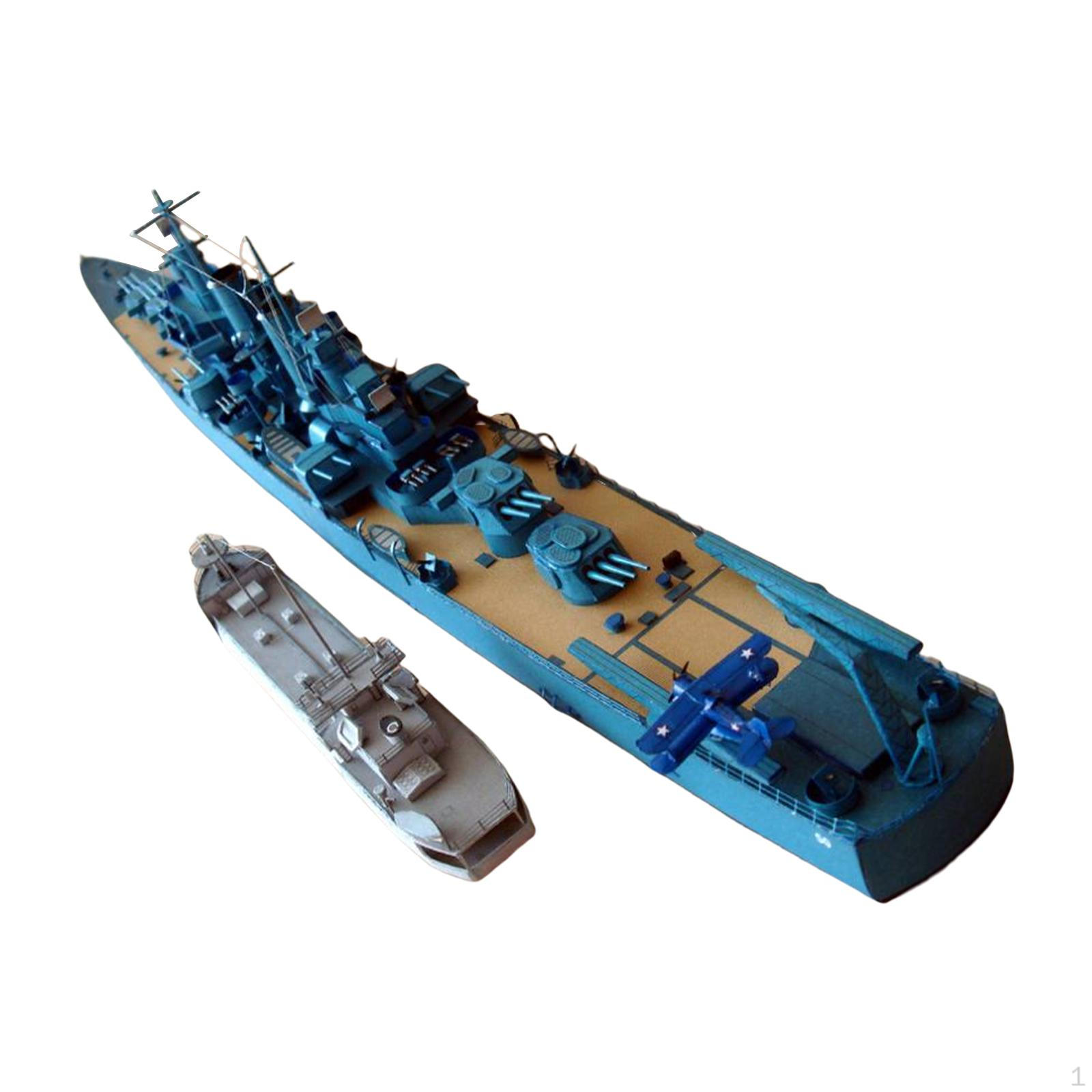 Naval Ship Toy Set Submarine Model Assemble Papercraft for Kids Adults