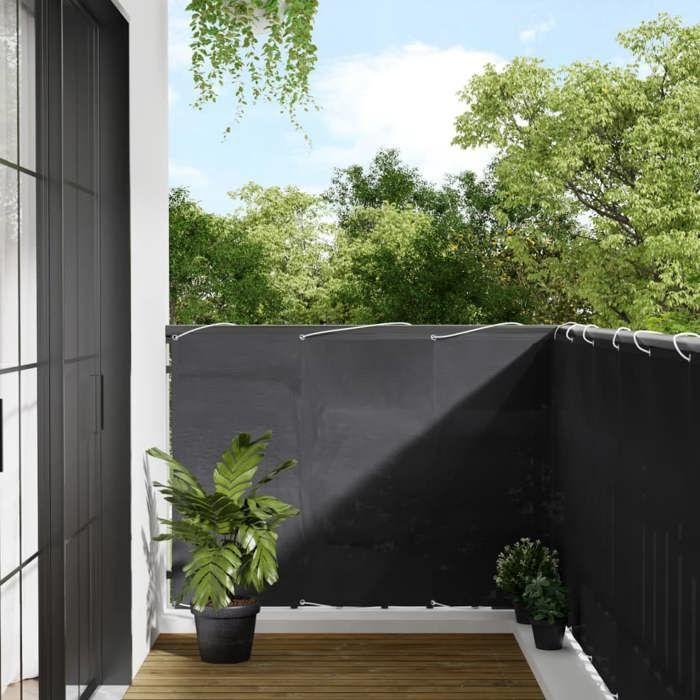 VidaXL Écran de Balcon, Brise-vue de Jardin, Écran de Protection, Écran d'Intimité Terrasse Extérieur, Anthracite 120x700 cm 4000060
