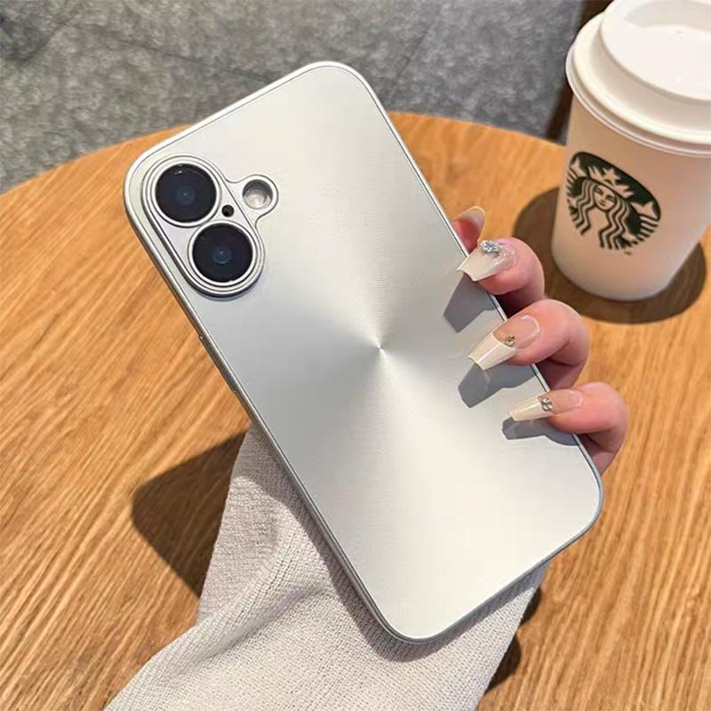 Laser Aurora CD Pattern Matte Case For iPhone 17 Air 16 15 14 13 12 11 Pro Max Plus Shockproof Glass Lens Bumper Phone Cover