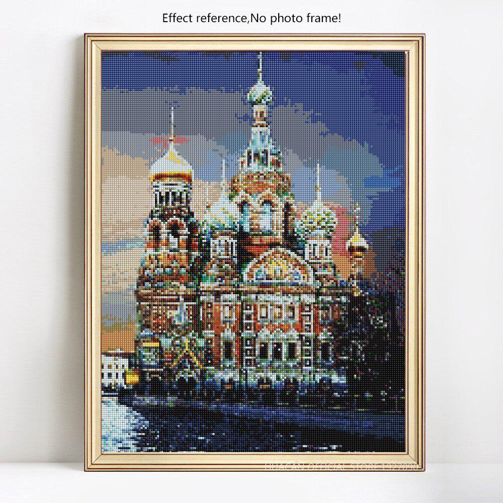 Diamond Painting Church 5D DIY Diamond Embroidery Sale Scenic Picture Of Rhinestone