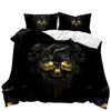 Horrible Skeleton Skull Duvet Cover - Halloween Gothic Horror Theme