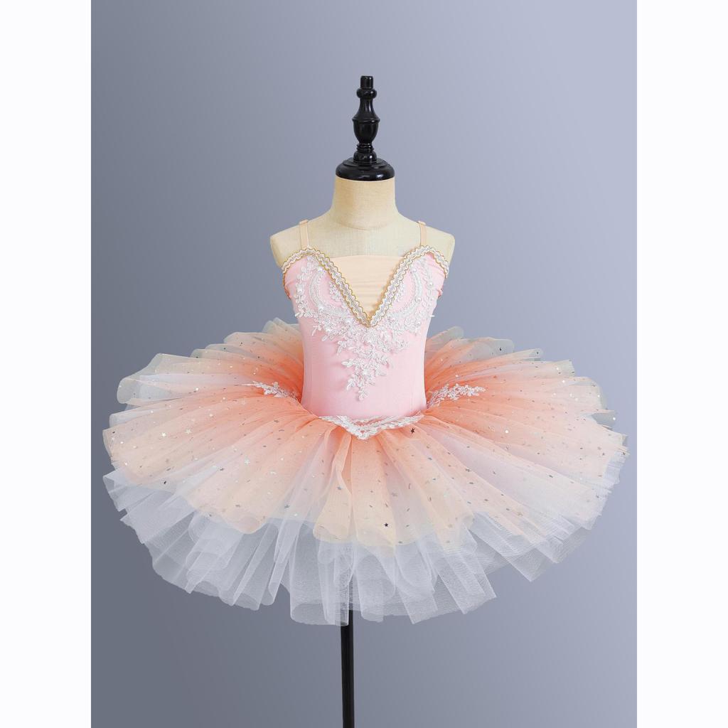 Toddler Sequined White Ballet Tutu Dress Girls Jazz Dance Costumes Children Ballerinas Tutu Outfits Kids Ballroom Dance Clothes