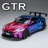 1: 32 GTR Skyline Литі Металеві Моделі Іграшкові Машинки 4 Двері Відкриваються зі Звуком Світлом Зворотний Рух Мініатюрний Спортивний Автомобіль Модні Прикраси