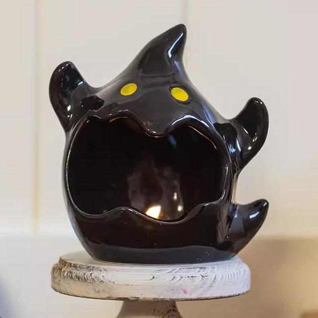 

Creative Ceramic Atmosphere Candle Holder Halloween Decoration Cute Ghost Candlestick Ghost Pumpkin Lantern Ornament