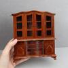 1/12 Miniature Wooden Handicrafts European Classic Miniature Cabinets Dollhouse Bedroom Furniture Set for DIY Decoration