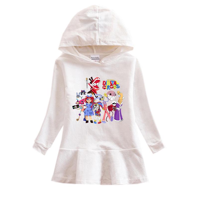Girls' Ruffle Rainbow Princess Dress with Hooded Sweatshirt, Long Sleeve - Spring/Autumn 2026 Collection