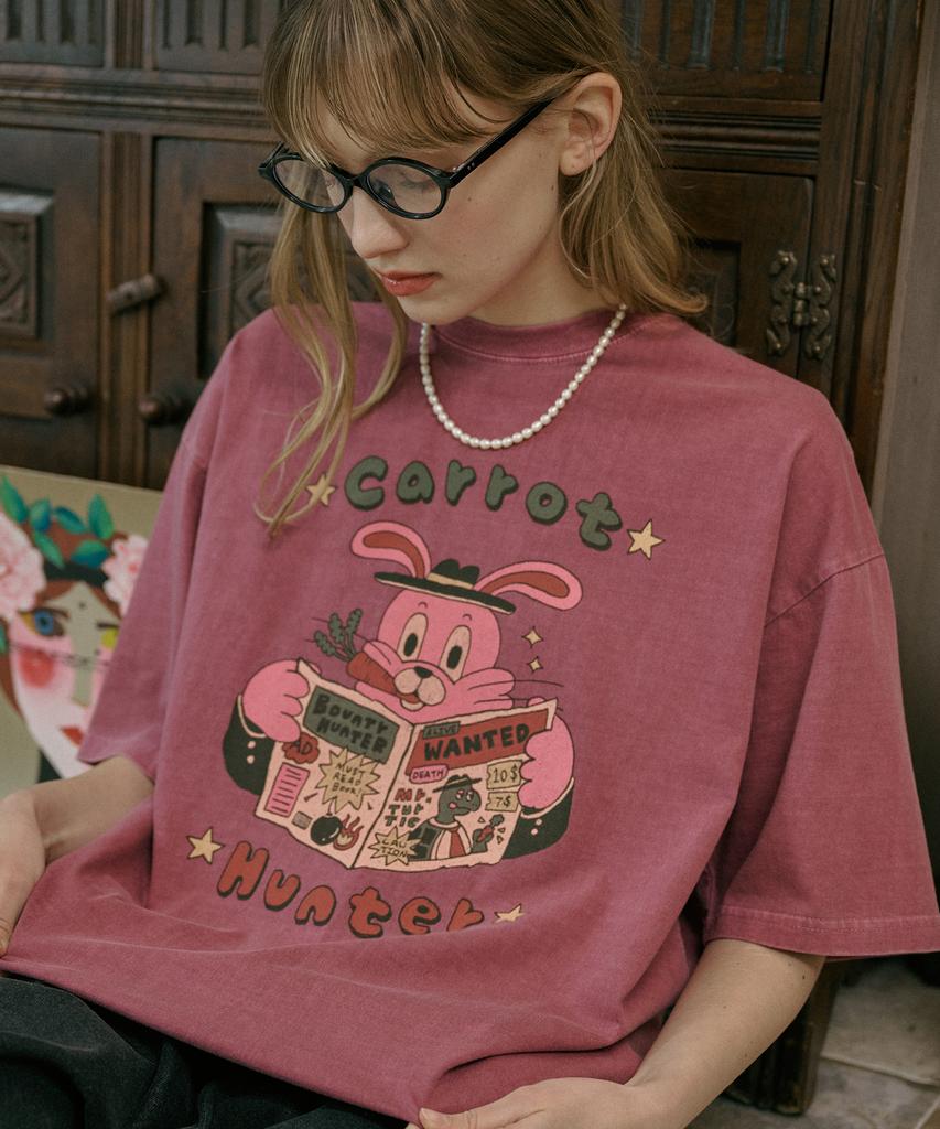 CPGN STUDIO Carat Hoppy Pigment Short Sleeve T-Shirt Dusty Pink
