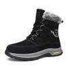 Men's Snow Boots with Plush Insulation, Warm and Thick Soles, Outdoor Men's Shoes, High Top Boots, Cotton Shoes