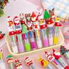Christmas Ballpoint Pen Snowman Reindeer Topper Designs Multi-Color Writing Pen Fun Holiday Gift for Students Friends
