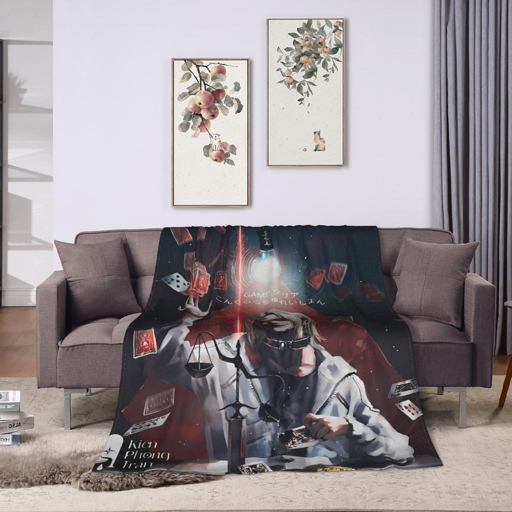 Soft Warm Blanket Travel Office Nijiro Murakami Alice In Borderland 3 Throw Blanket Flannel Bedspread For Bedroom Sofa Bed Cover