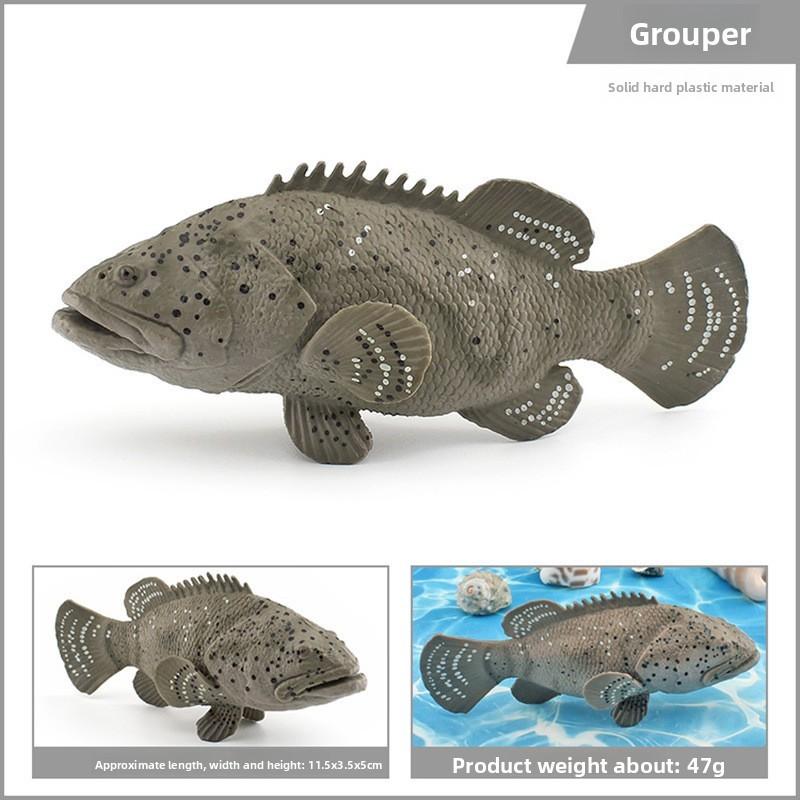 Sea Anglerfish Epinephelus Animal Fish Model Desktop Decor Collector Display