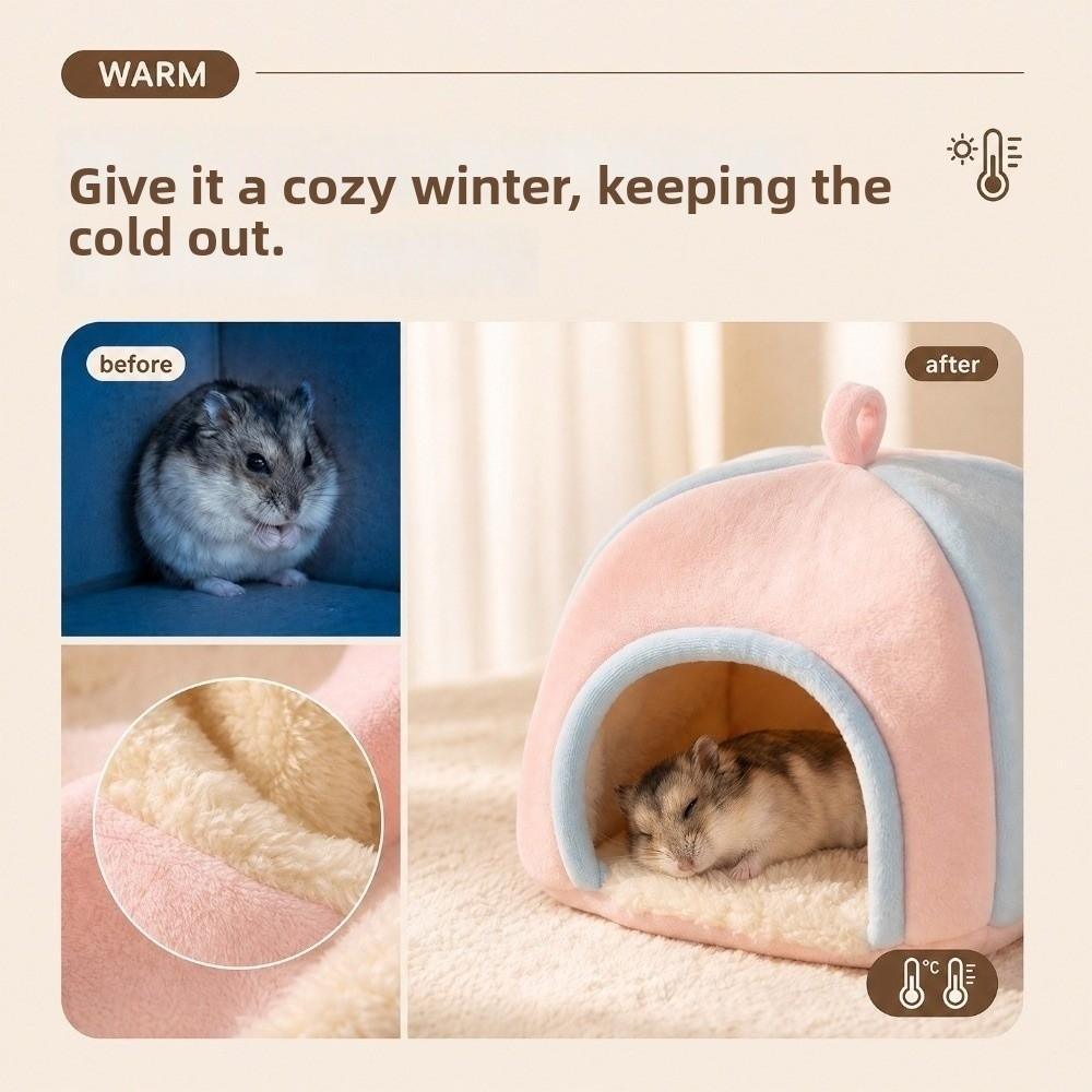 Sherpa Inner Liner Plush Hanging Bird Bed Thick Velvet Hamster Enclosed Cave Small-Pet Friendly