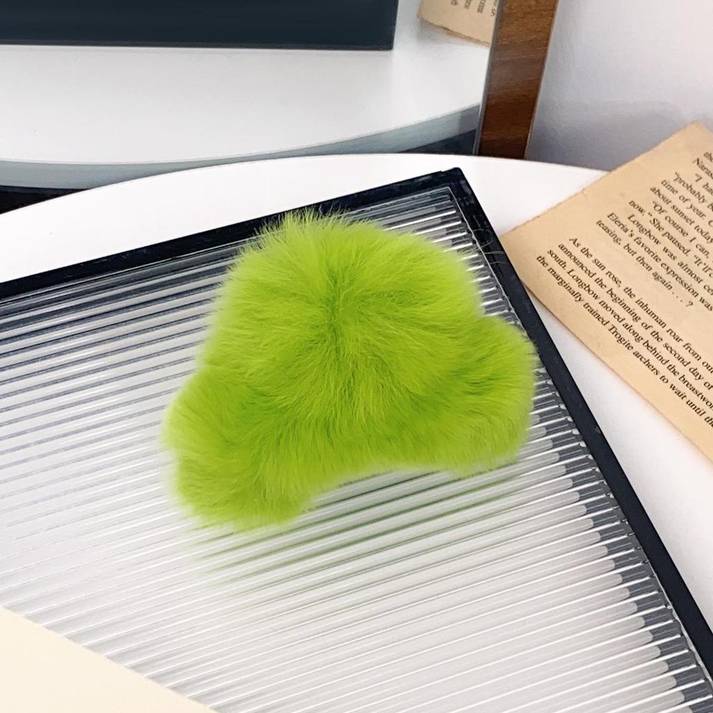 Korean Style Real Rabbit Fur Hair Claw for Autumn/Winter Updo
