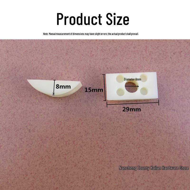 M8 Plastic Half-tooth Washer Set - Nut & Gasket for Desk Connection and Furniture Assembly Crescent Washer 100 pcs