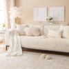 All-Season Non-Slip Pure Cotton Sofa Cushion - Solid Color, Japanese & Korean Design (2024 Model)