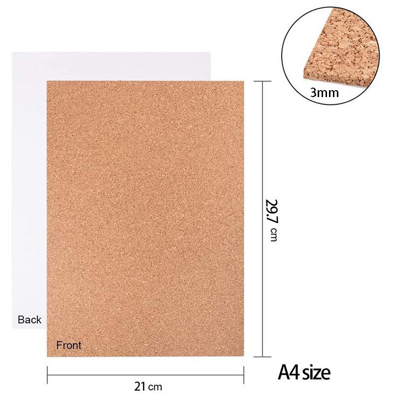 1/3mm Thick Rectangular Natural Cork Sheet Roll | Ideal for Bulletin Boards & Wall Decorations
