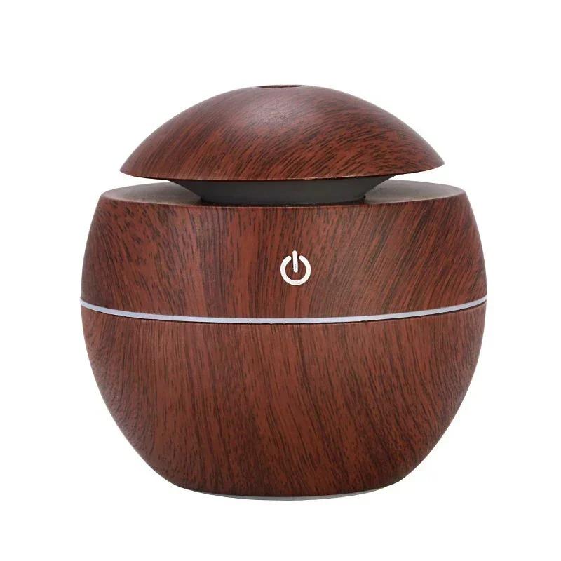 Mini Electric Humidifier for Bedroom Desktop Wood Grain USB Essential Oil Diffuser Cool Mist Sprayer Aromatherapy Air Humidifier