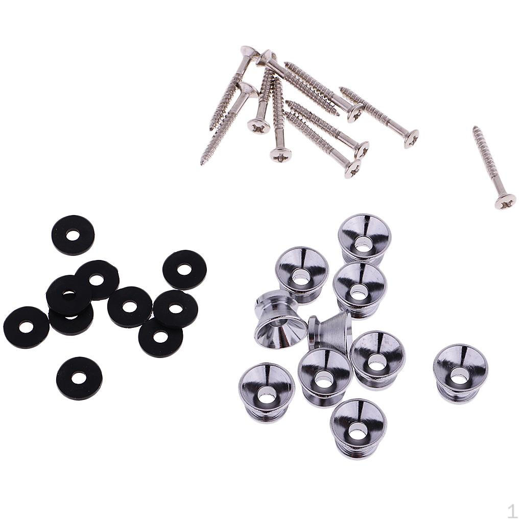 

10 Electric Guitar Bass tape Pin Ukulele Pins Button W / срібний