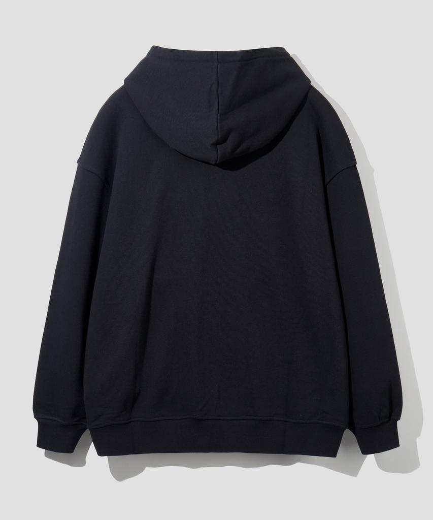 Agod 2_Way Sweat Hooded Zip-Up [Black]
