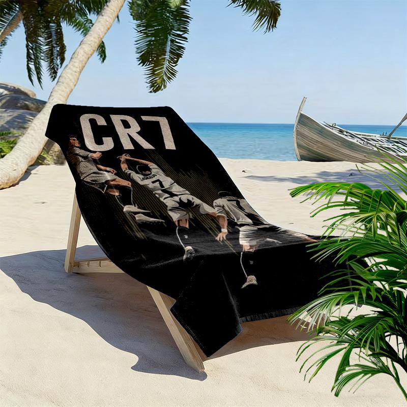 Cristiano Ronaldo: Goal Machine beach towel beach soft Outdoor pool towel seaside swim beach towel Outdoor picnic beach mat Fashion beach