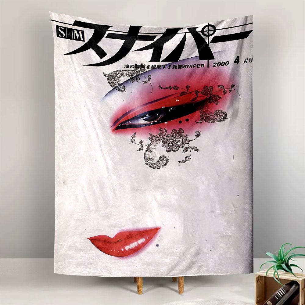 Sniper Manga 2000 Tapestry Wall Hanging, Japanese Action Comic Art, Anime Wall Decor for Bedroom Dorm