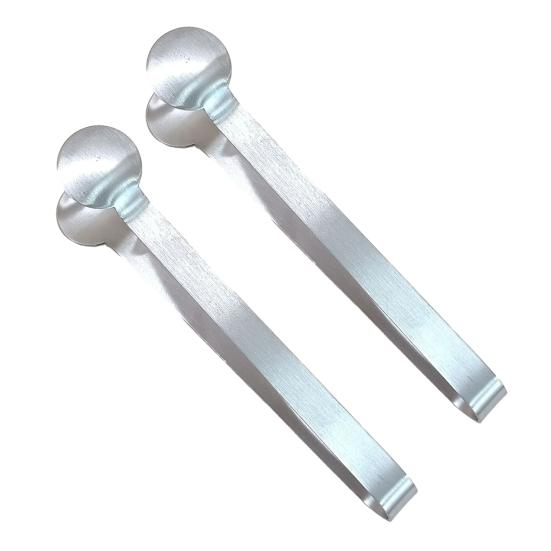 2Pcs Mini Serving Tongs, Compact Stainless Steel Ice Tongs, Hand Palm/Round Spoon/Shell Shape Sugar Cube Tongs for Tea, Charcuterie Board, Party Food