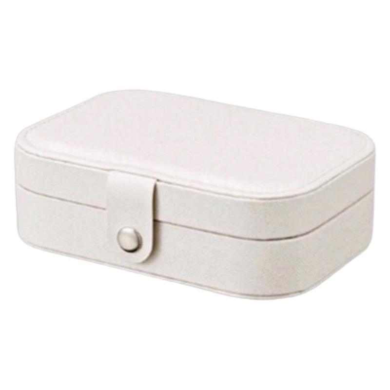 Vintage Leather Jewelry Box For Earrings Bracelets And Rings With Elegant Storage Solution