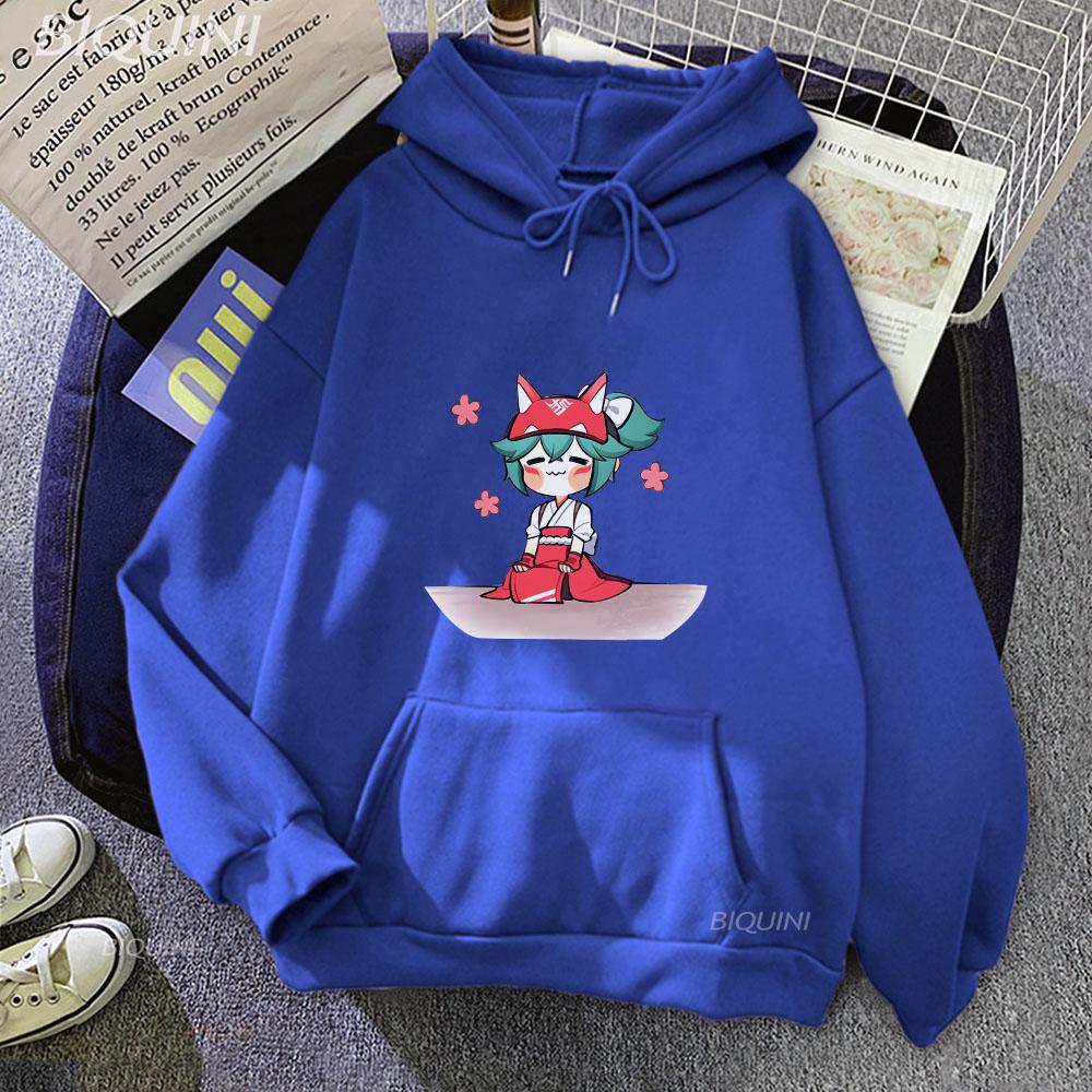 Anime Overwatch 2 Kawaii Kiriko Hoodies Hot Game Anime Manga Fans Men Women Clothing Winter Warm Sweatshirt Oversized Harajuku