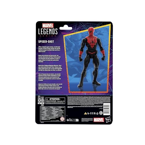 Hasbro Marvel Legends Series Spider-Shot Spider-Man Comics Sammlerstück 6 Zoll (15 cm) Actionfigur F9019, Authentisch