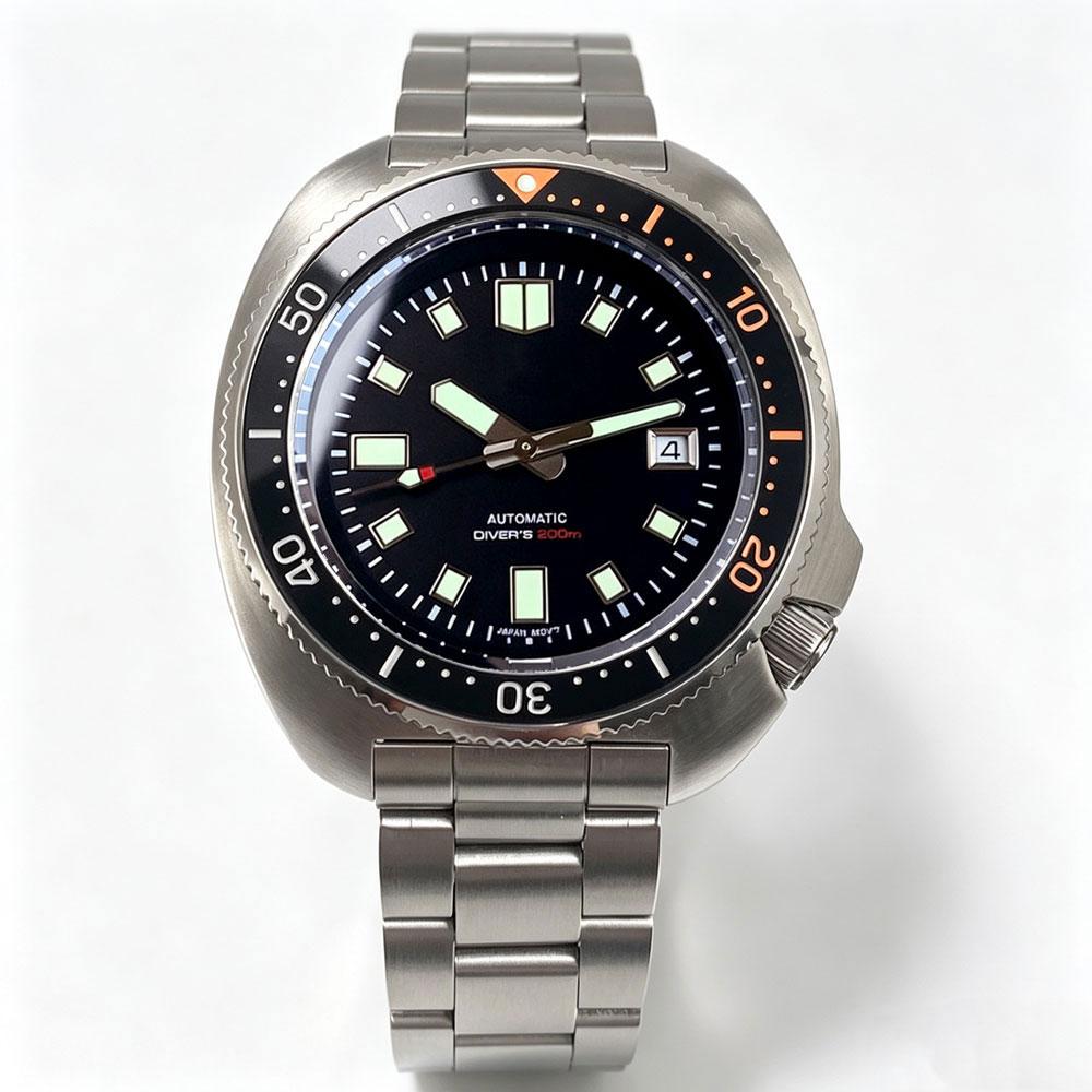 Tandorio 44mm Safīra Stikls 20ATM Vintage