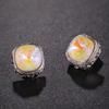 Luxury Gorgeous Square Crystal AAA Rhinestone Clip on Earrings New Design Simple Gold No Pierced Ear for Women Jewelry