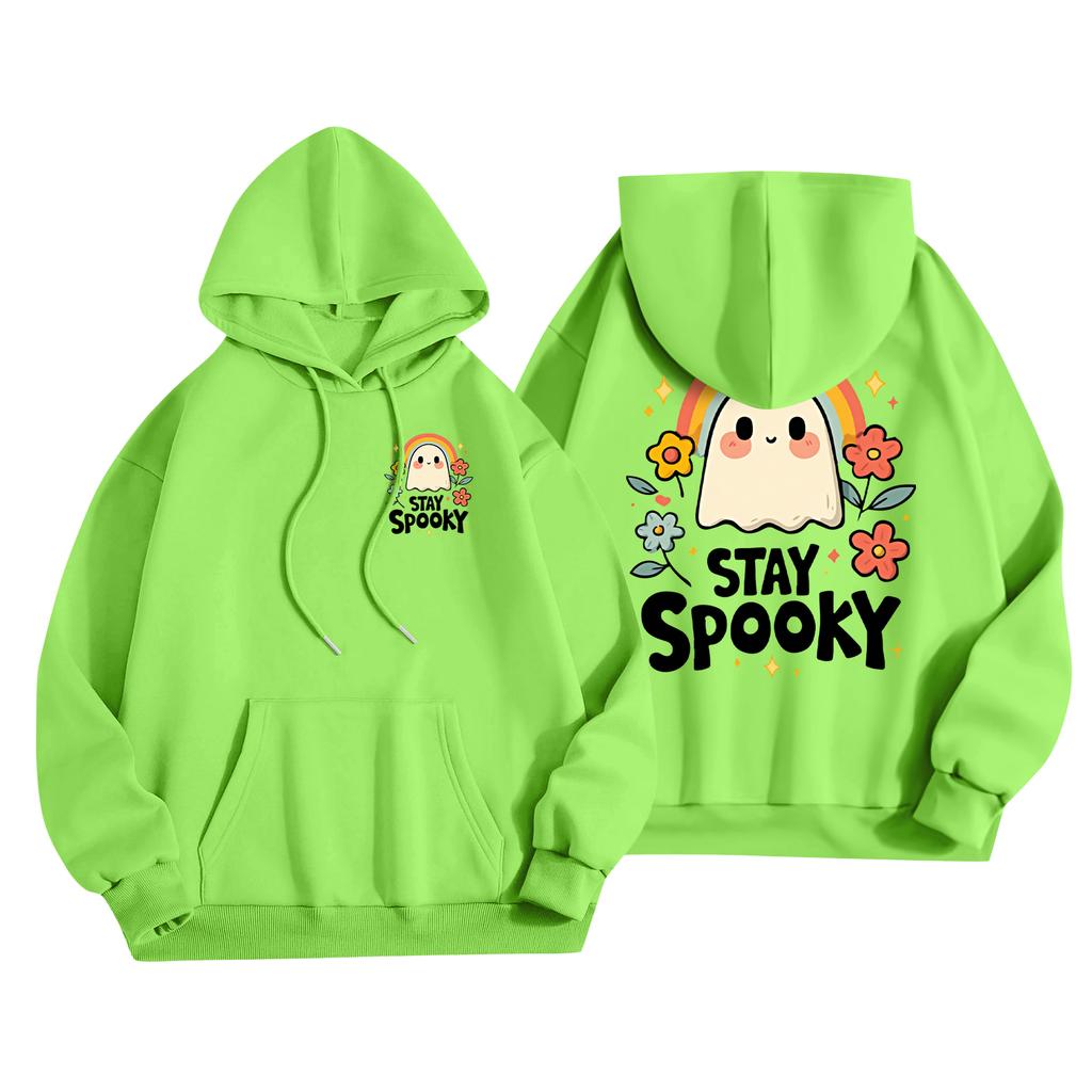 Children's Casual Fashion Halloween Print Long-Sleeved Hooded Sweatshirt