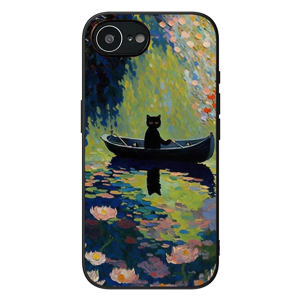 for Motorola Moto Edge 70 60 Fusion NEO Pro G Stylus G56 G96 G52 G04 G05 20 Phone Case Claude Monet Impressionism Waterlily Cat