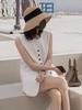 2024 Summer Women's Luxury Minimalist Linen Vest and Shorts Set