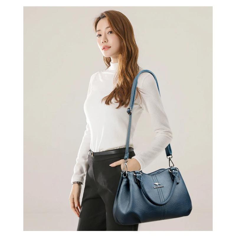 Prosta Torba Tote w Stylu Retro, Torba Crossbody z Wieloma Przegródkami, Codzienna Torba na Ramię Odpowiednia na Co Dzień, na Czas Wolny, do Dojazdów do Pracy